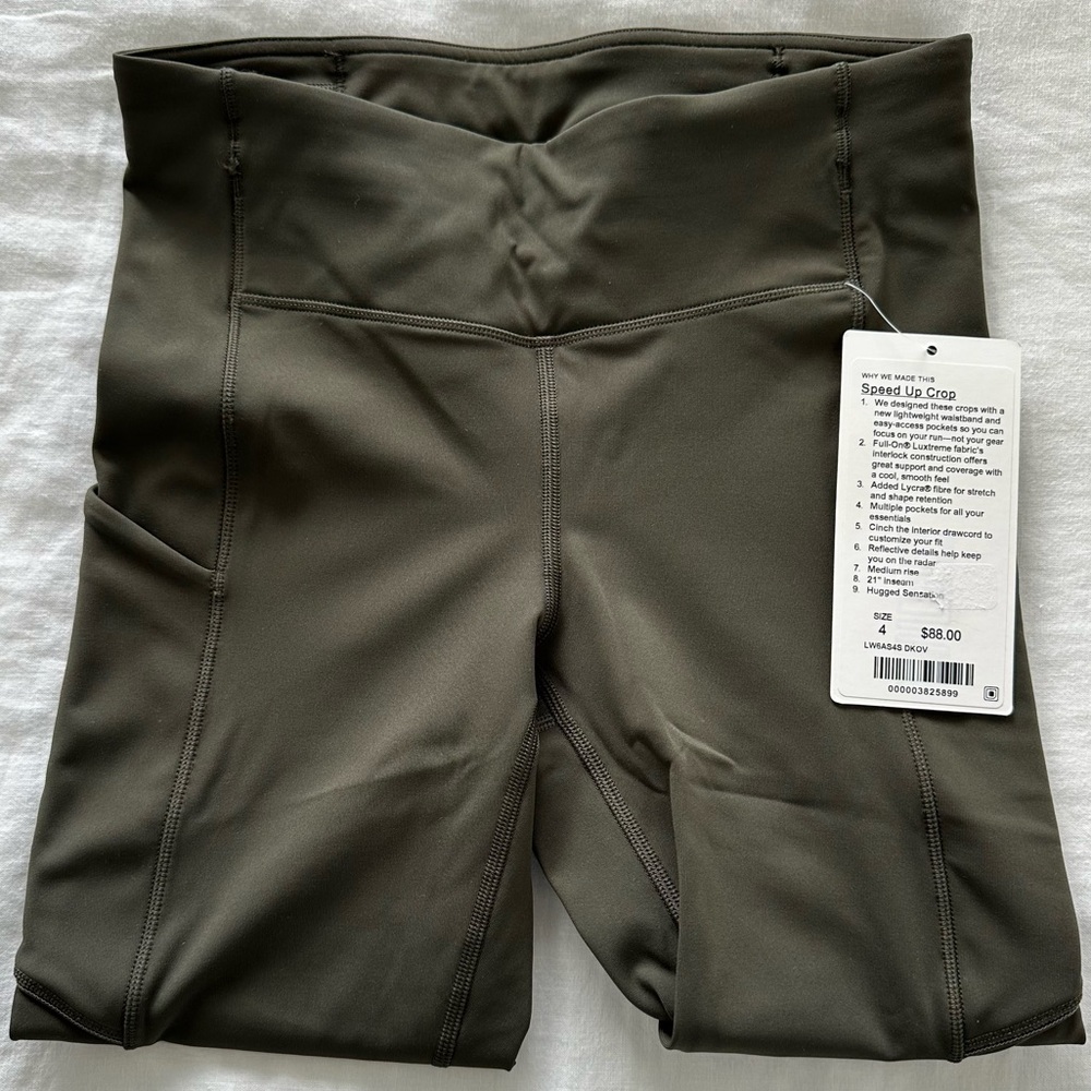 Lululemon Speed Up Crop - NWT